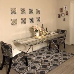 Glass top Living Spaces Dining Room Table $150
